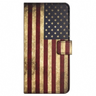 Housse Samsung Galaxy S24 FE Drapeau Américain Vintage