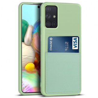 Coque Samsung Galaxy A71 5G Silicone Liquide Porte Cartes