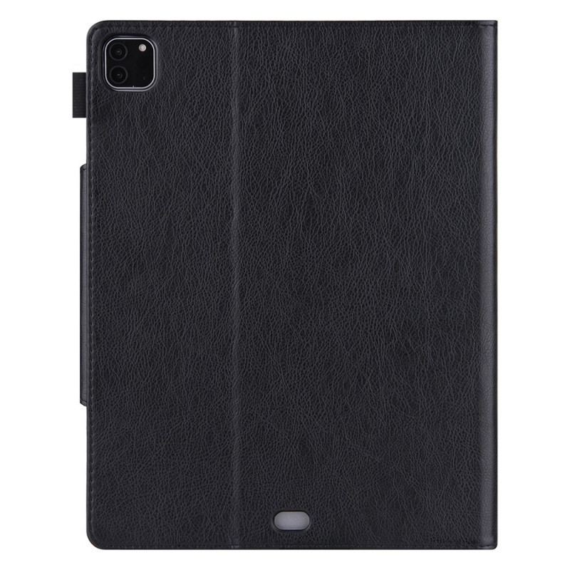 Housse iPad Pro 12.9" Simili Cuir Fermoir Argenté