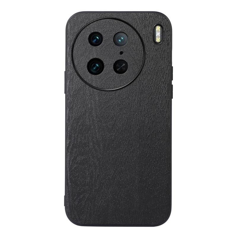 Coque Vivo X90 Pro Simili Cuir Effet Bois