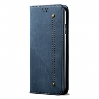 Flip Cover Vivo X90 Pro Tissu Jeans