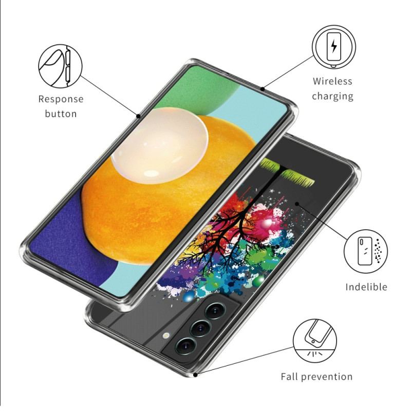 Coque Samsung Galaxy S23 Plus 5G Transparente Arbre Aquarelle