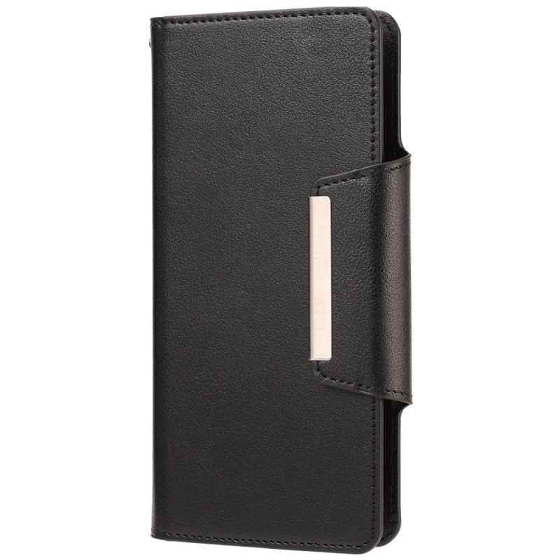 Housse Samsung Galaxy S23 Plus 5G Coque Détachable Fermoir Argenté