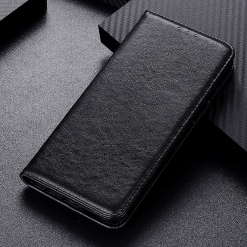 Flip Cover Motorola Edge 20 Pro Cuir Fendu Texturé