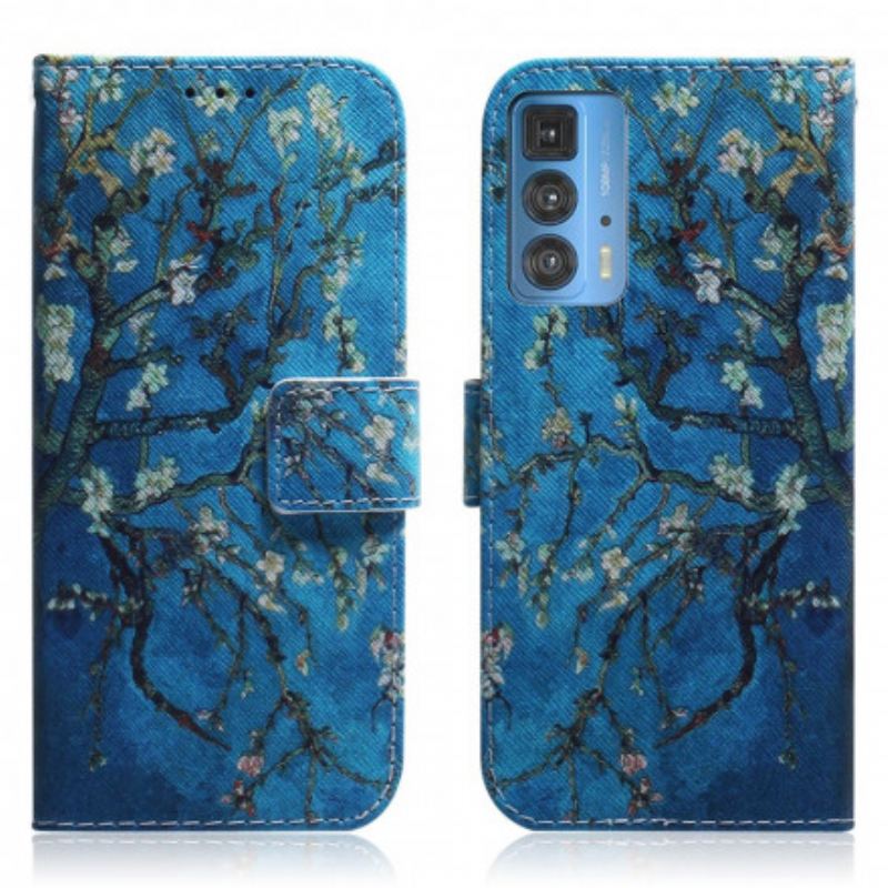 Housse Motorola Edge 20 Pro Branche d'Arbre Fleuri