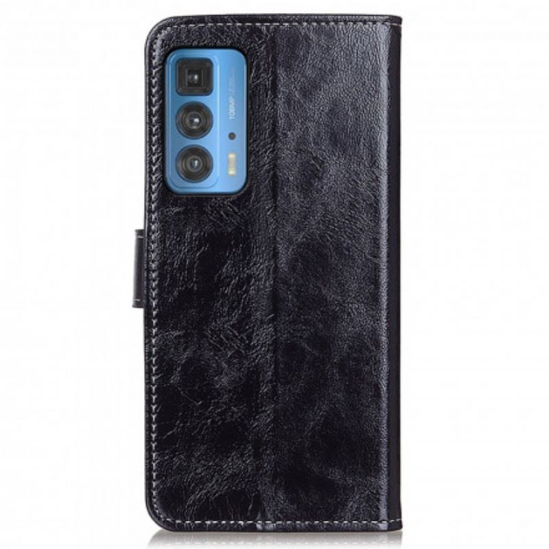 Housse Motorola Edge 20 Pro Brillante et Coutures Apparentes