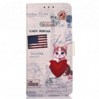 Housse Motorola Edge 20 Pro Chat Voyageur