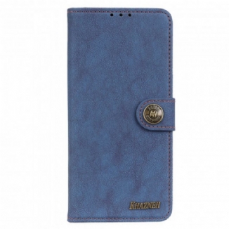 Housse Motorola Edge 20 Pro Cuir Fendu Rétro KHAZNEH