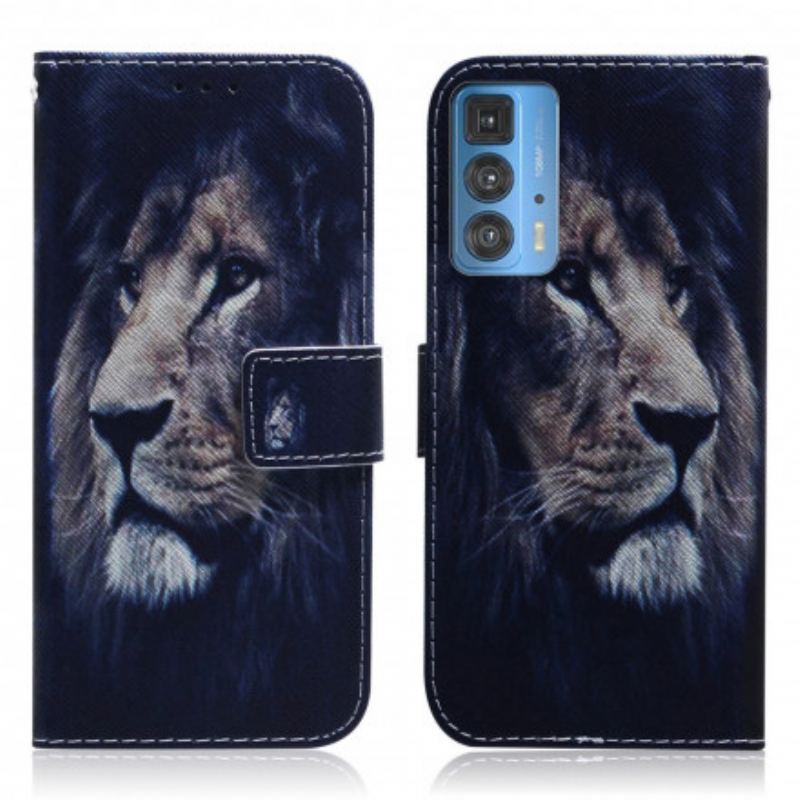Housse Motorola Edge 20 Pro Dreaming Lion
