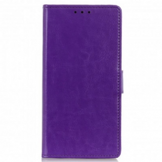 Housse Motorola Edge 20 Pro Effet Cuir Brillant Simple