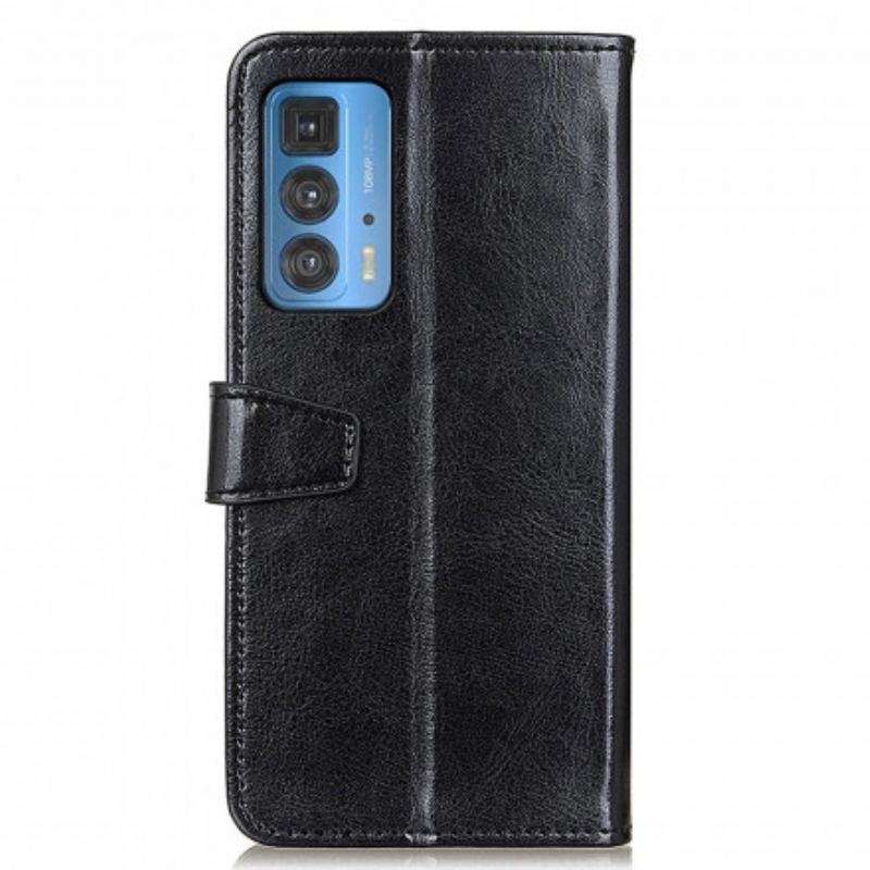 Housse Motorola Edge 20 Pro Effet Cuir Brillant Simple