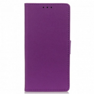Housse Motorola Edge 20 Pro Effet Cuir Classique