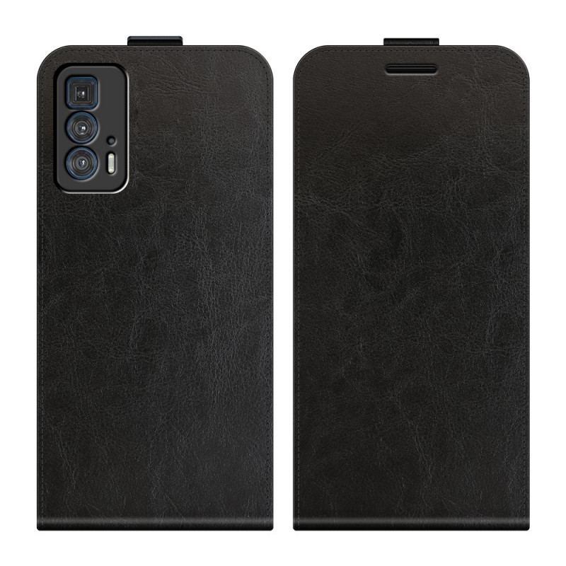Housse Motorola Edge 20 Pro Effet Cuir Rabat Vertical