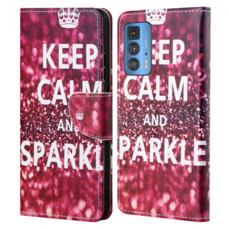 Housse Motorola Edge 20 Pro Keep Calm and Sparkle
