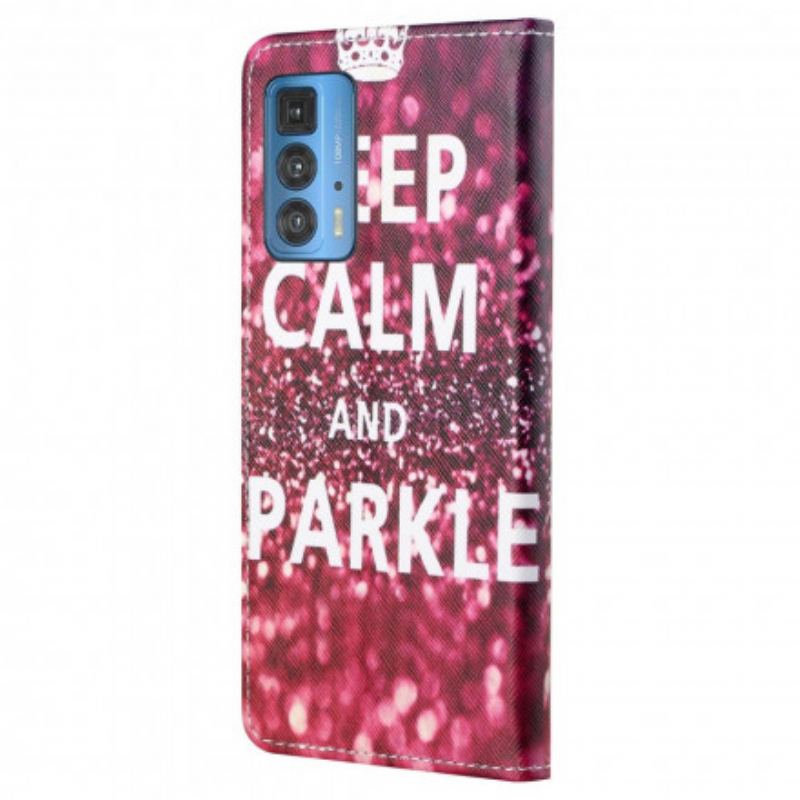 Housse Motorola Edge 20 Pro Keep Calm and Sparkle