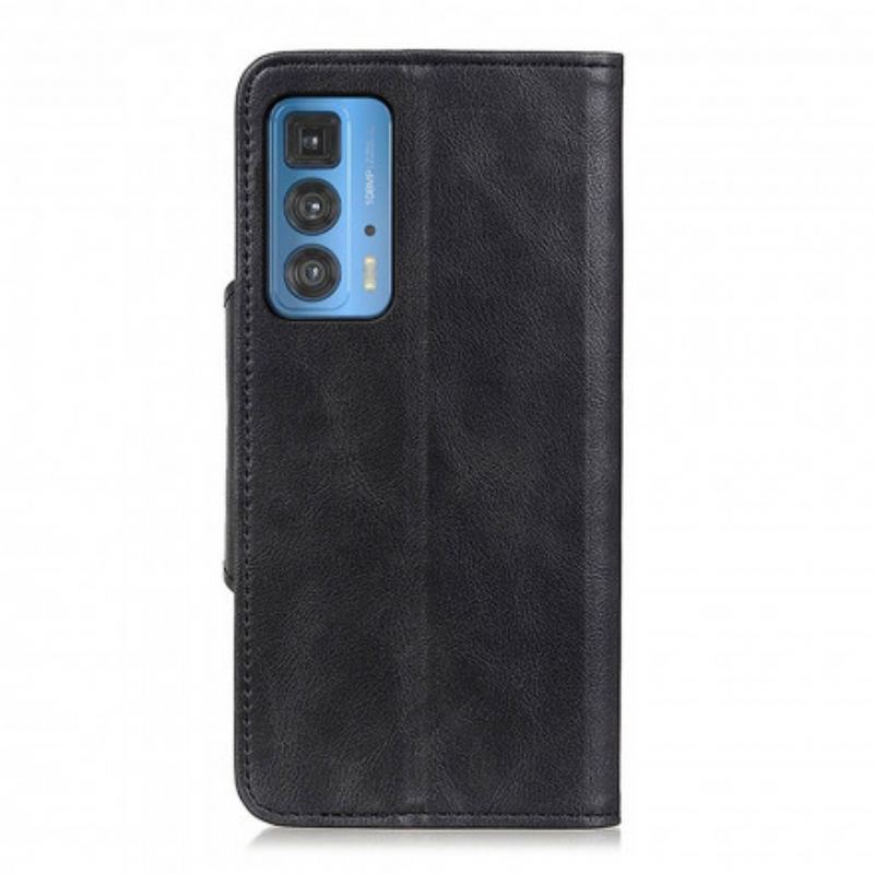 Housse Motorola Edge 20 Pro Simili Cuir Bouton