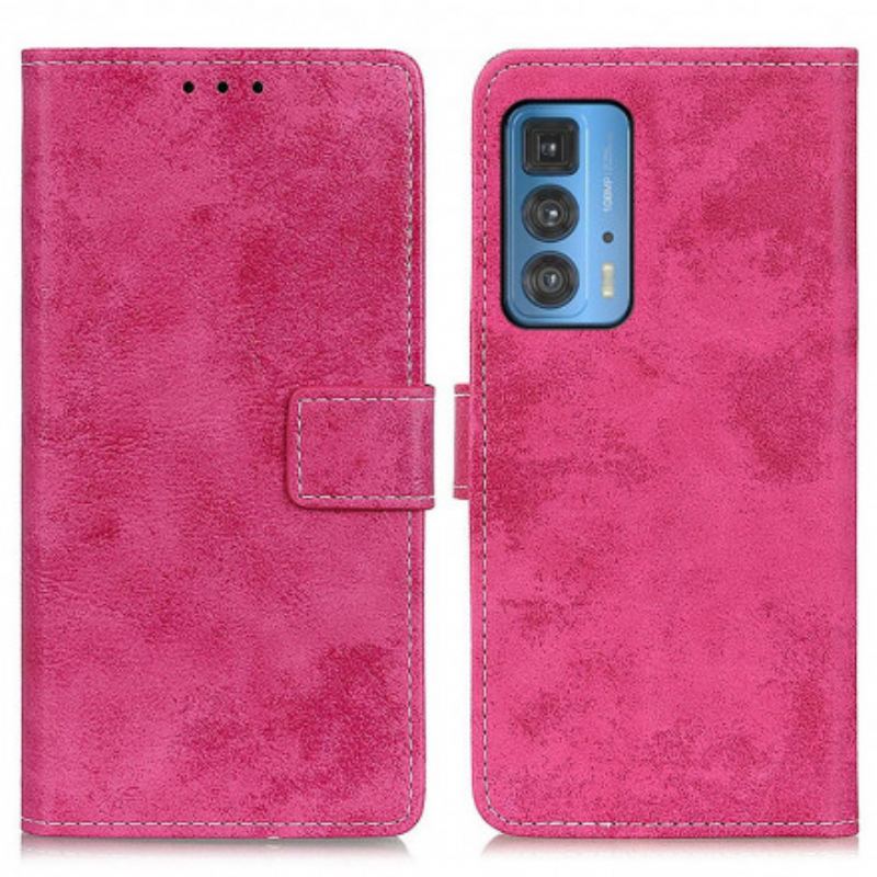 Housse Motorola Edge 20 Pro Simili Cuir Vintage