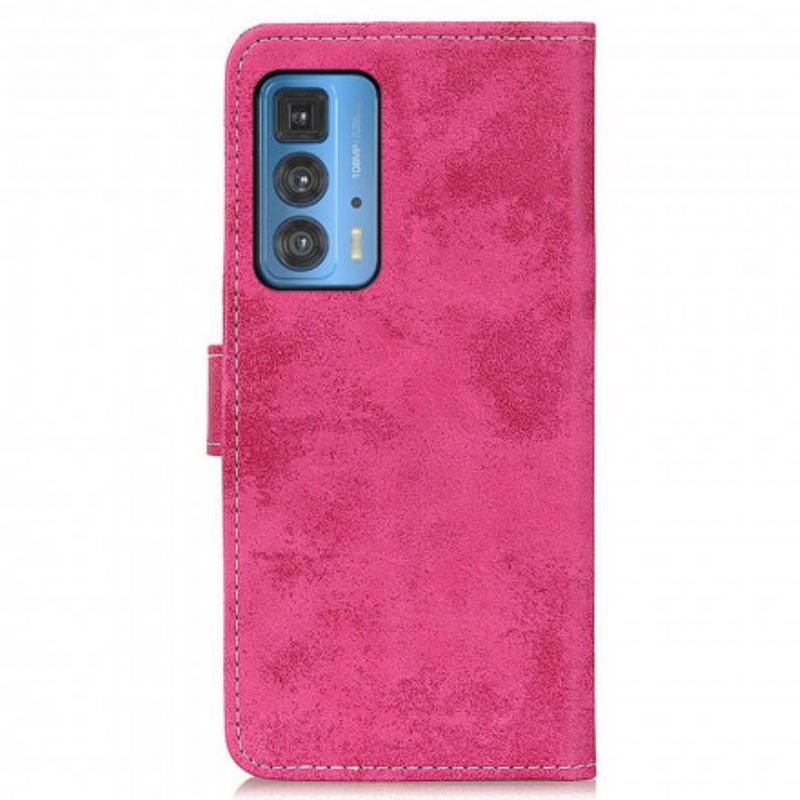 Housse Motorola Edge 20 Pro Simili Cuir Vintage