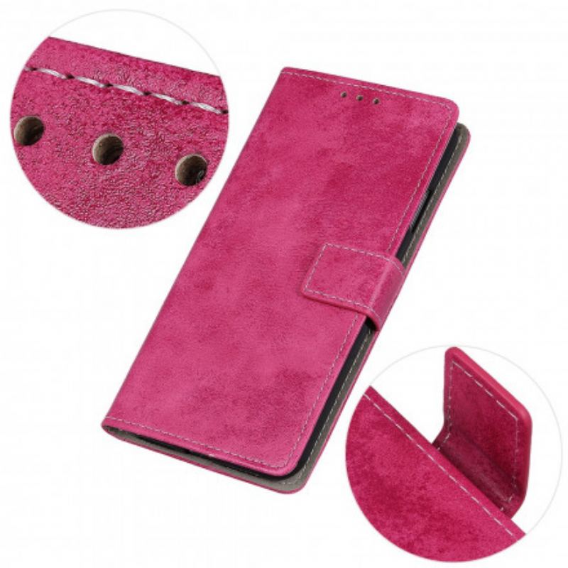 Housse Motorola Edge 20 Pro Simili Cuir Vintage