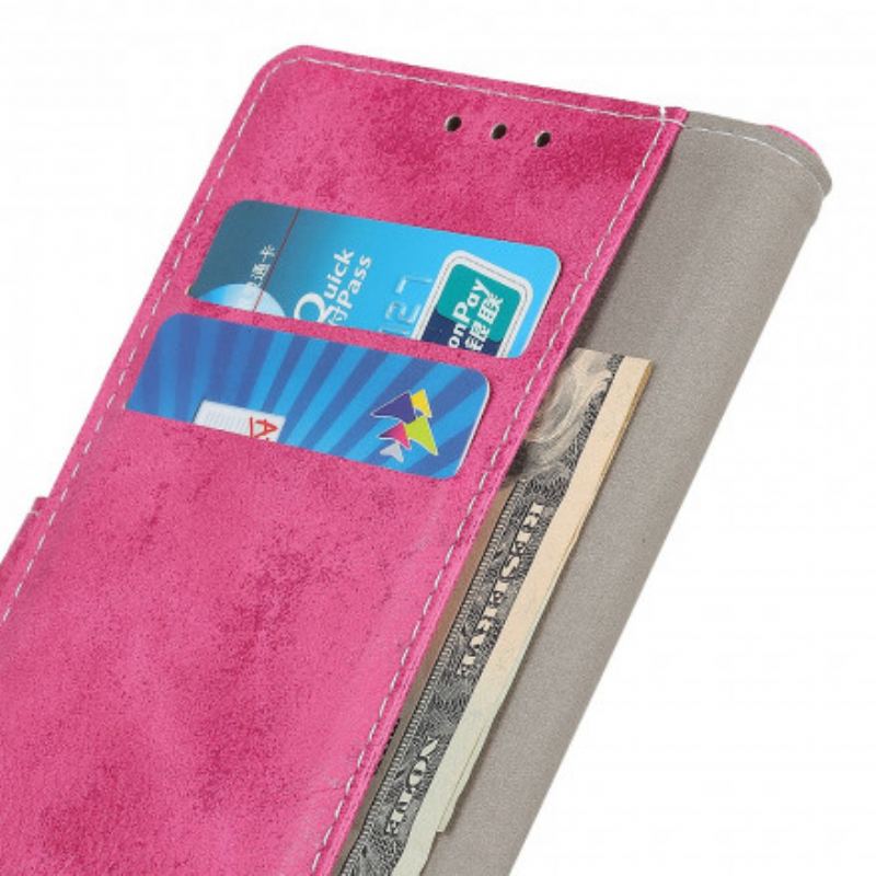 Housse Motorola Edge 20 Pro Simili Cuir Vintage