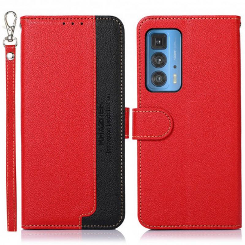 Housse Motorola Edge 20 Pro Style Litchi RFID KHAZNEH