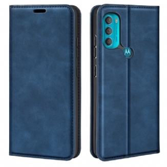 Flip Cover Moto G71 5G Effet Cuir Douceur Soie