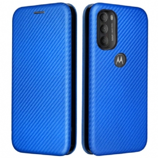 Flip Cover Moto G71 5G Silicone Carbone Coloré