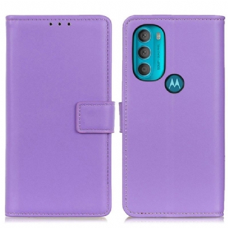 Housse Moto G71 5G Simili Cuir Simple
