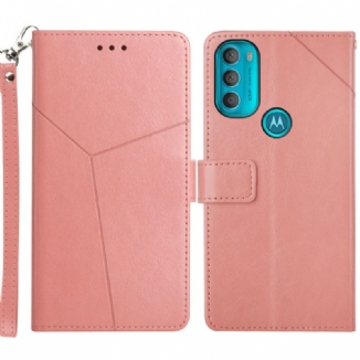 Housse Moto G71 5G Style Cuir Géo Y Design