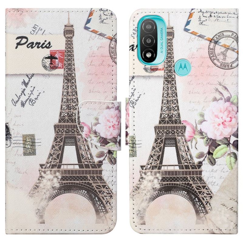 Housse Moto G71 5G Tour Eiffel Rétro