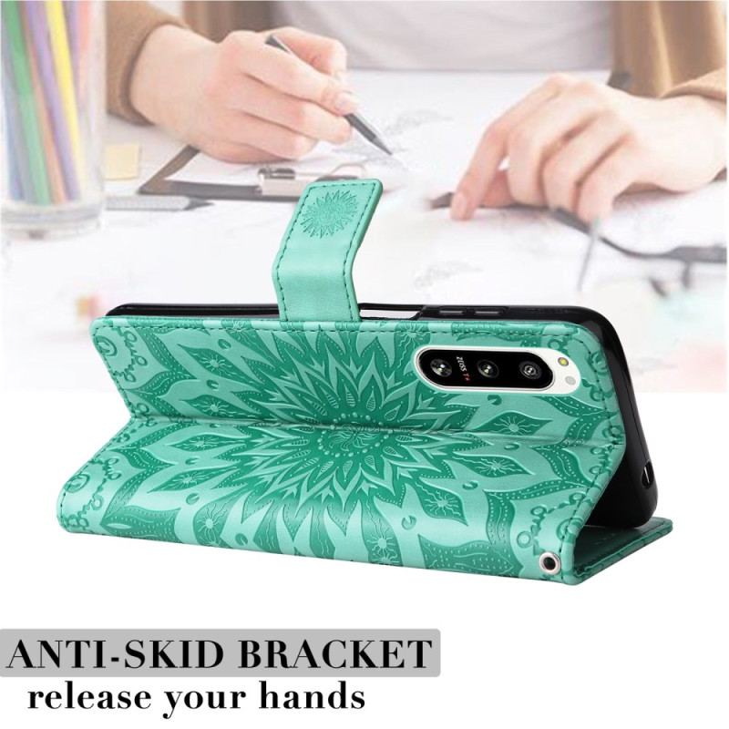 Housse Sony Xperia 5 IV Mandala Soleil avec Lanière