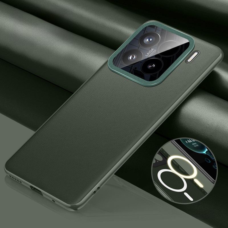 Coque Xiaomi 15 Compatible MagSafe Effet Cuir