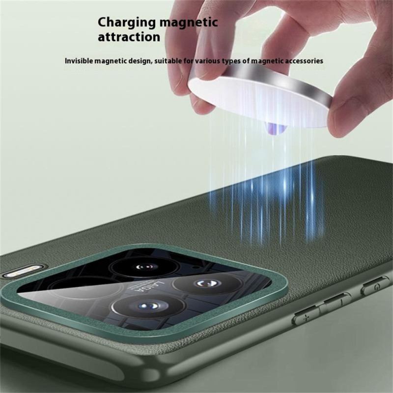 Coque Xiaomi 15 Compatible MagSafe Effet Cuir