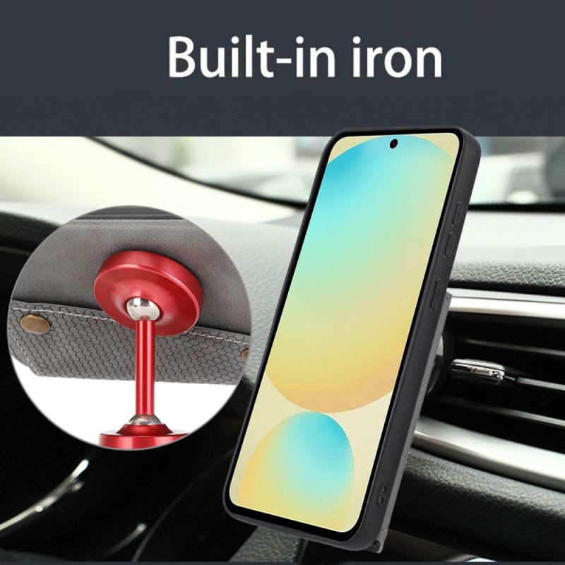 Coque Xiaomi 15 Effet Cuir avec Porte-cartes et Support