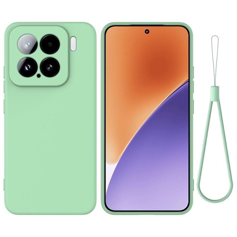 Coque Xiaomi 15 Silicone Liquide à Lanière