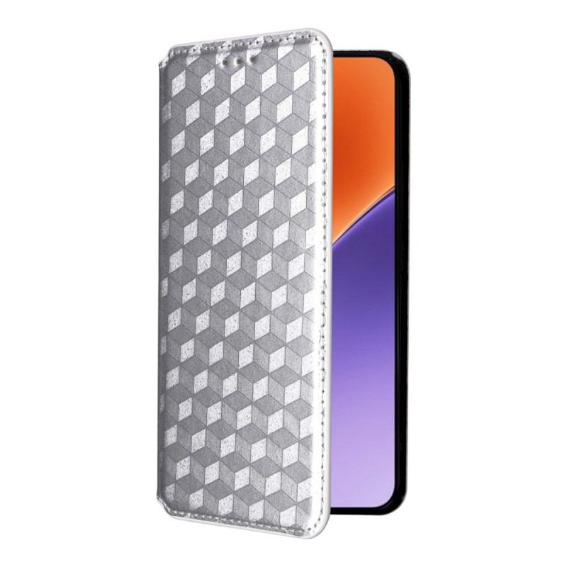 Flip Cover Xiaomi 15 Losanges 3D