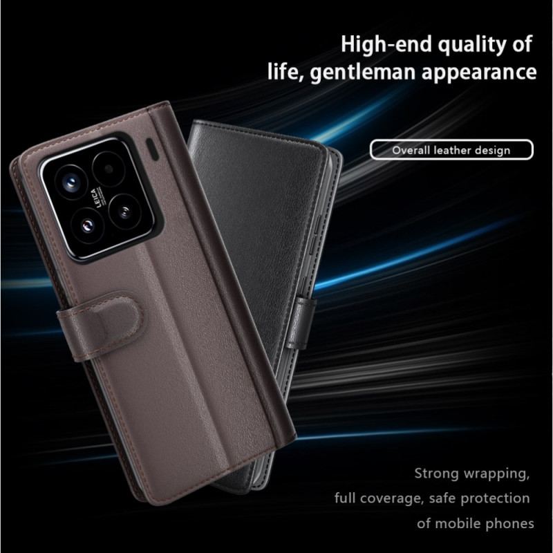 Housse Xiaomi 15 Cuir Véritable