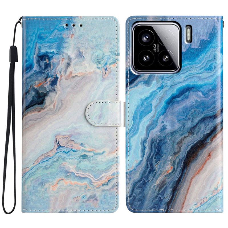 Housse Xiaomi 15 Marbre Bleu