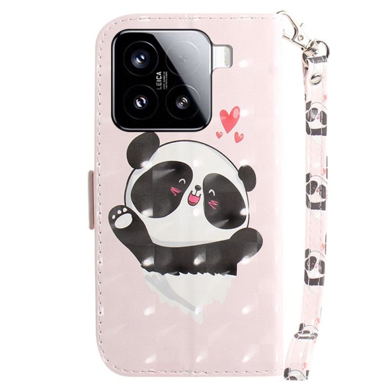 Housse Xiaomi 15 Panda Love à Lanière