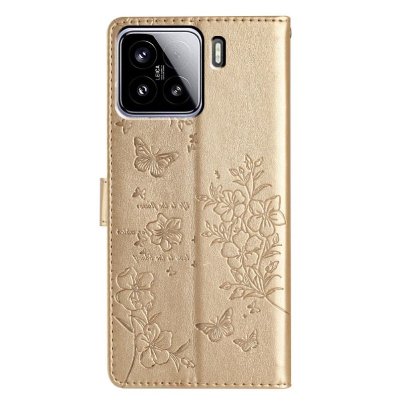 Housse Xiaomi 15 Papillons et Fleurs