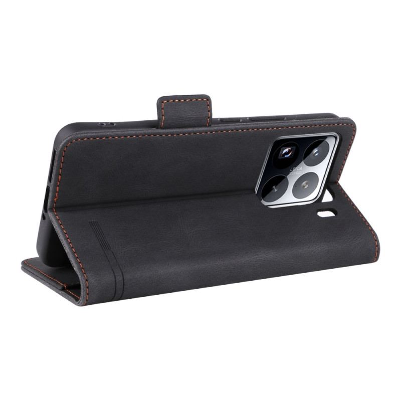 Housse Xiaomi 15 Portefeuille avec Décoration Métallique