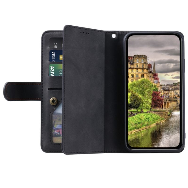 Housse Xiaomi 15 Portfeuille avec Fermeture Éclair