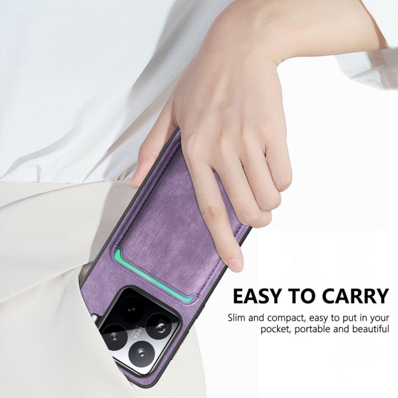 Housse Xiaomi 15 Rétro avec Porte-Cartes Détachable