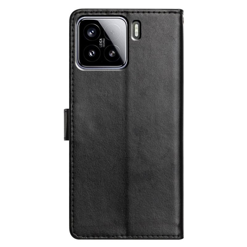 Housse Xiaomi 15 Simili Cuir Uni à Lanière