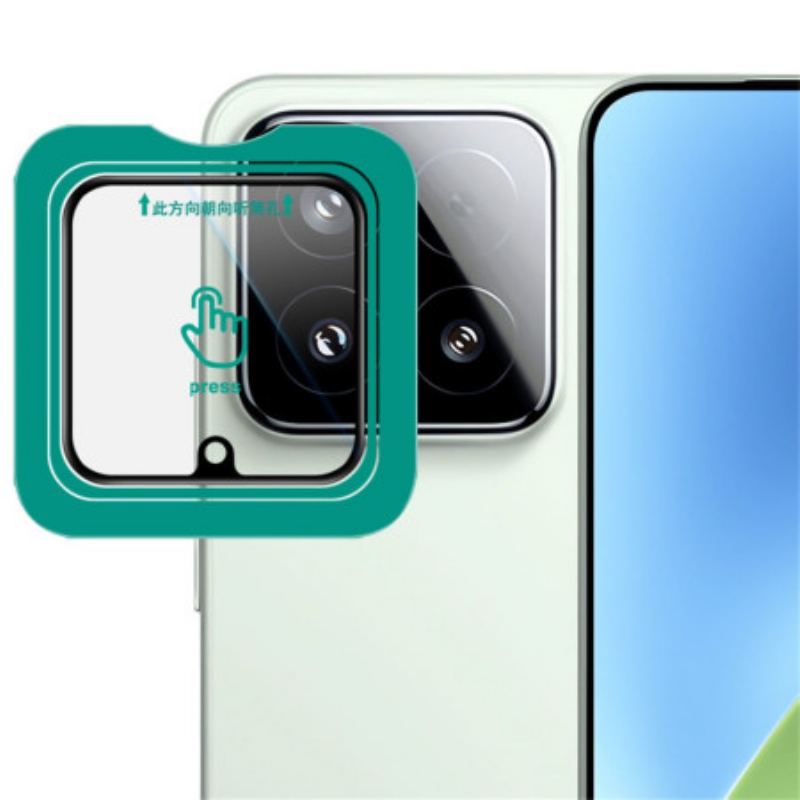 Lentille de Protection en Verre Trempé pour Xiaomi 15 Cadre Auto-Positionnable