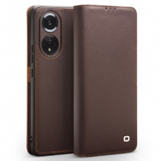 Flip Cover Honor 50 Pro / Huawei Nova 9 Pro Véritable Cuir Qialino