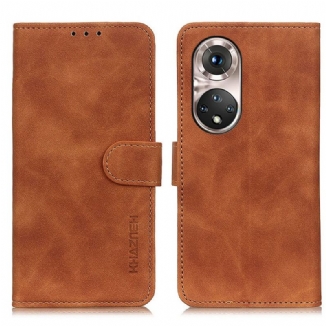 Housse Honor 50 Pro / Huawei Nova 9 Pro Effet Cuir Vintage KHAZNEH