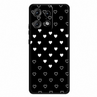 Coque Motorola Edge 50 Pro Coeurs blancs
