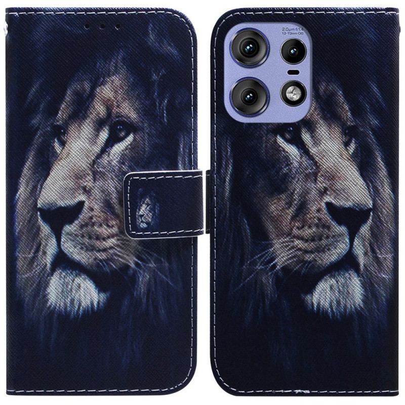 Housse Motorola Edge 50 Pro Dreaming Lion