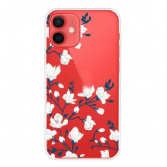 Coque iPhone 13 Mini Fleurs Blanches